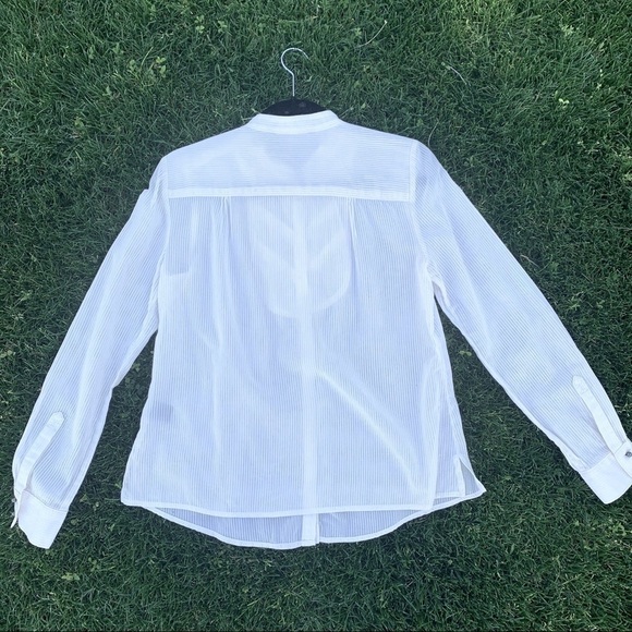 Marc Jacobs Ivory Bib-front Button Long Sleeve Blouse - Picture 3 of 8